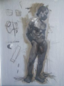 Value Study of the Human Figure, Oil Paint, by Julie Holmes, Fine Artist
