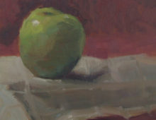 Crispy Green Apple Still Life Painting $195