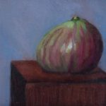 Luscious ripe fig oil painting by Julie Dyer Holmes, Fine Artist