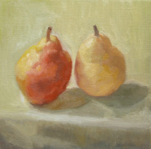 What a pair 8 x 8 oil on linen painting by Julie Dyer Holmes