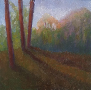 Simple Things 5x5 inch oil painting on panel by Julie Dyer Holmes
