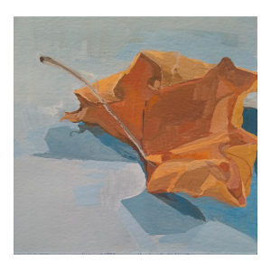 Choices 6x6 inch gouache painting by Julie Dyer Holmes