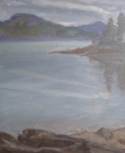 Acadia View 2 8x10 oil painting by Julie Dyer Holmes