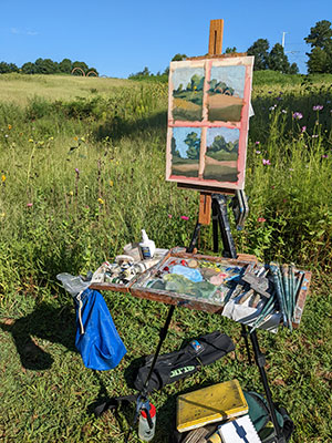 Plein-air-painting-at-NCMA-last-Saturday