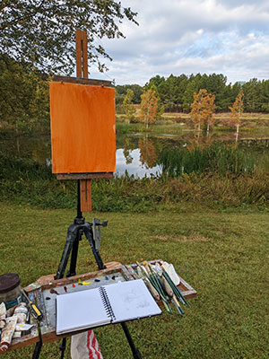 The-Start-of-Fall-Colors-are-Here-8x10-oil-sketch-by-Julie-Dyer-Holmes