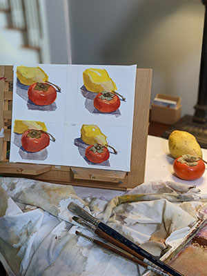 Finissimo-Pear-and-Persimmon-paintings-SFW---all-four-that-is
