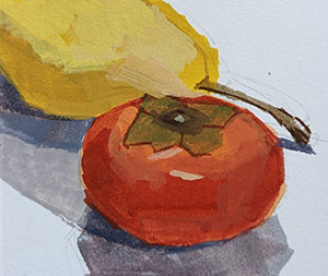 Pear-and-Persimmon-painting