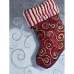 Holly Jolly Swirly Holiday Painting