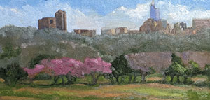 Raleigh Hints of Spring Painting by Julie Dyer Holmes