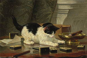 Cat-at-Play-by-Henriette-Ronnee-Knip-1878