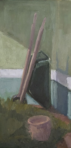 Resting-and-Ready-6x12-oil-painting-on-panel-by-Julie-Dyer-Holmes