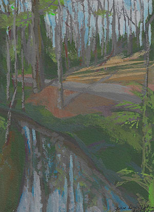 Revealing-Raleigh-5x7-inch-gouache-painting-on-paper-by-Julie-Dyer-Holmes