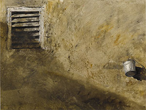 Wash-Bucket-by-Andrew-Wyeth-gouache-and-water-color-on-paper-1962-SFW