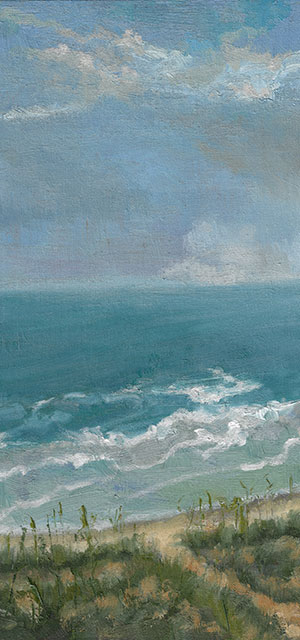 Summer-Seashore-Season-2023 6x12 oil painting on panel by Julie Dyer Holmes