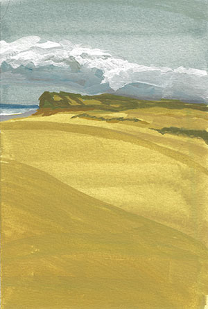 Conserve-the-Point-5x7-1-2-gouache-color-sketch by Julie Dyer Holmes