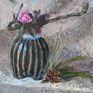 Carolina-Creations-5x5-inch-oil-painting-on-panel-by-Julie-Dyer-HolmesSFW